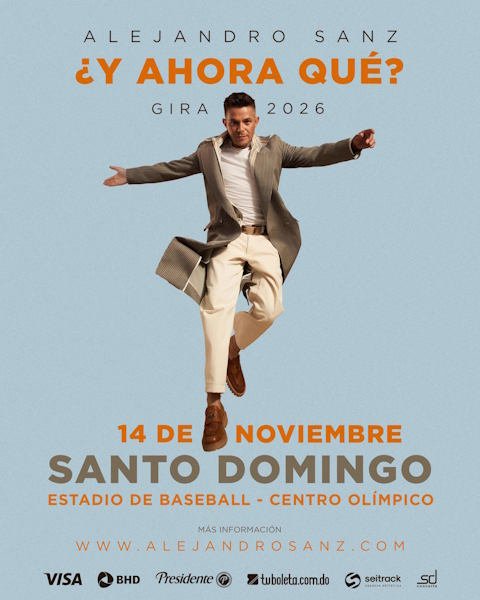Alejandro Sanz suma Santo Domingo a su gira mundial "¿Y ahora qué?" y alcanza las 76 fechas confirmadas