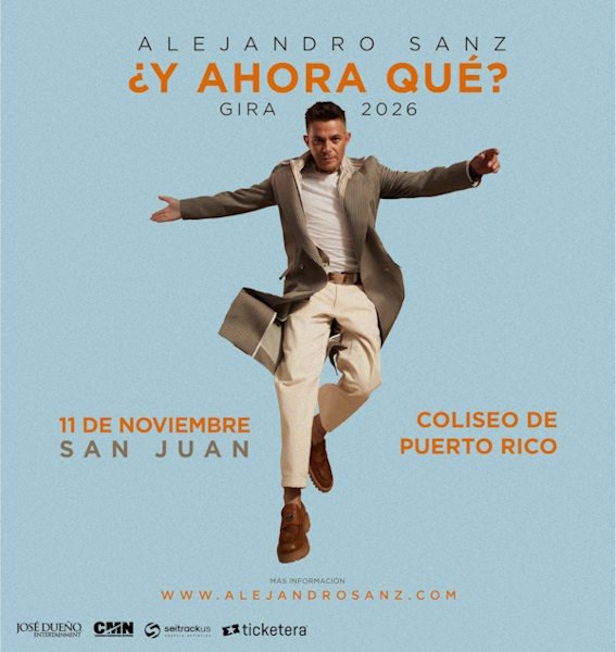 Alejandro Sanz suma Puerto Rico a su gira internacional "¿Y Ahora Qué?" con una nueva cita en noviembre