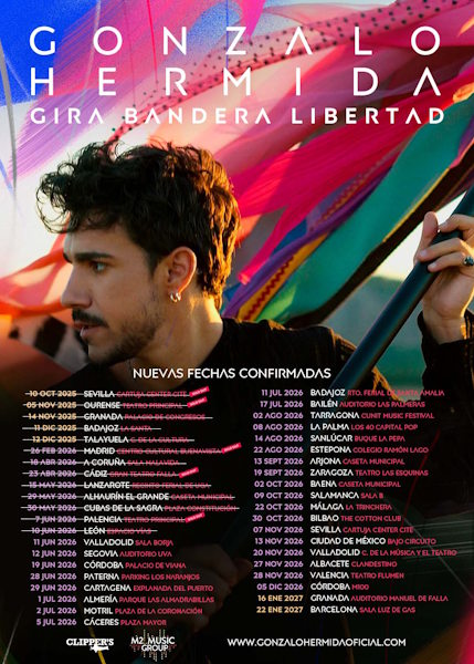 Gonzalo Hermida amplía las fechas de su gira 'Bandera Libertad' con nuevas paradas en Bailén, Villalba, Tarragona y Arjona