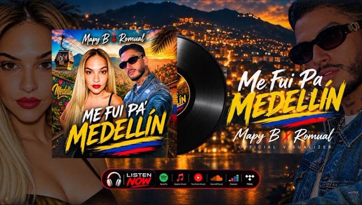 Mapy B y Romual convierten una ruptura en un viaje musical con "Me fui pa Medellín"